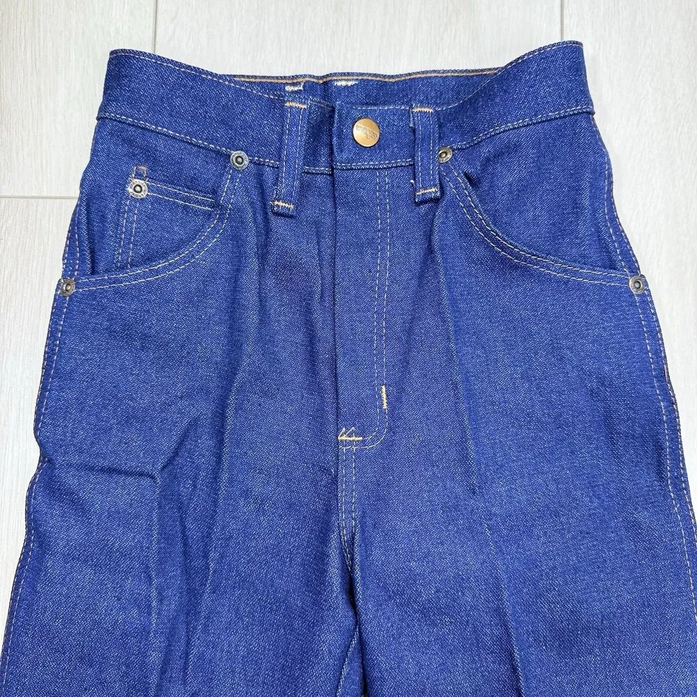 VTG Wrangler Kids 10 Slim High Rise Jeans USA Made Dark Wash Denim NWT No‎ Tags